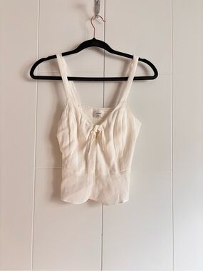 3/$45 Aritzia Wilfred Tie-Front Tank Top